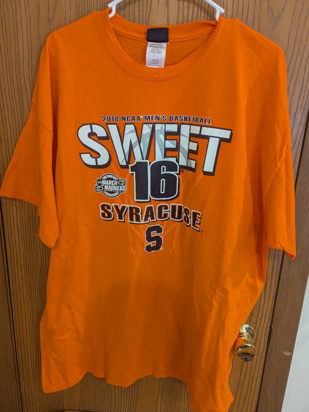 Syracuse NCAA Men's Basketball 2018 Sweet 16 March Madness TShirt-Men's 2XL